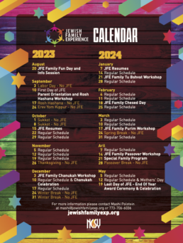 Calendar - Jewish Family Experience